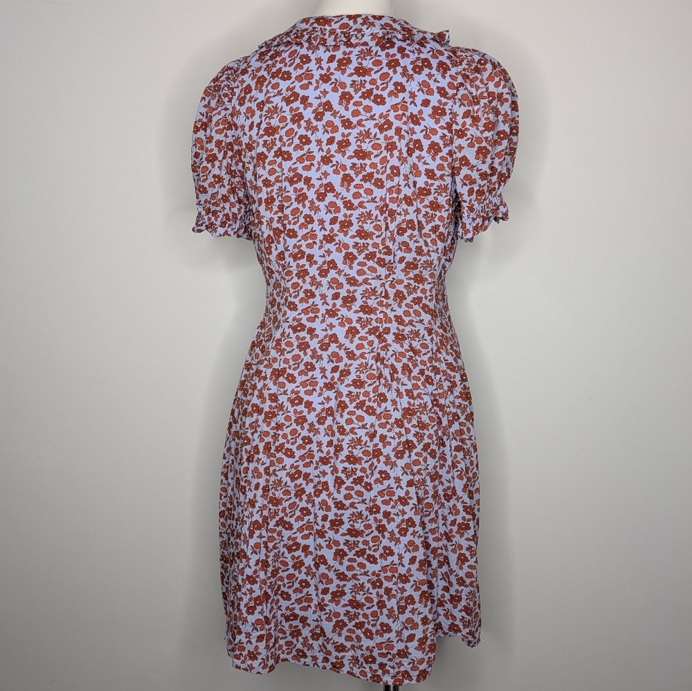 Madewell Floral Print Dress in Red and White - Picture 5 of 8